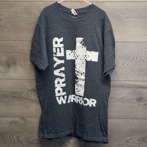 Jerzees Prayer Warrior Short Sleeve Graphic Tshirt Women's Size Small
